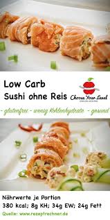 Rezept Low Carb Sushi Ohne Reis Rezepte Lachs Happchen Wenig Kohlenhydrate