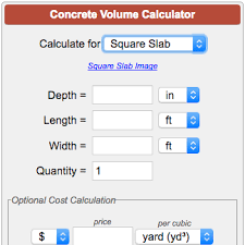 As we know, the volume can be calculated using area and height by multiplying the both, to find cubic footage, simply multiply your square feet by the height in feet. Concrete Calculator