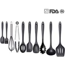 Ustensiles De Cuisine Cuisson Silicone Ustensiles 10 Pieces Cuisine Ensemble Outils Non Toxiques Resistant A La Chaleur Ant Ustensile Cuisine Ustensile Cuisine