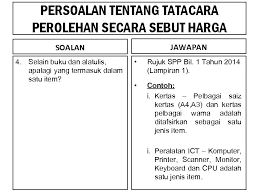 Untuk kontrak pusat negeri kelantan bil spesifikasi 5 veriton m480 desktop computer (komputer tanpa pencetak). Persoalan Tentang Tatacara Perolehan Secara Sebut Harga