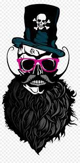 Apprenez à dessiner le kawaii. Tee Shirt Tete De Mort Hipster Crane Skull Barbu Skull Free Transparent Png Clipart Images Download