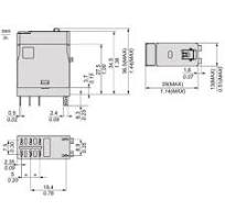 Schneider Electric RXG21E7 Interface plug-in relay, 5 A, 2 CO, lockable  test button, 48 V AC