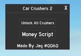 Copy the script from the button below. Release Car Crushers 2 Gui Money Script Unlock All Crushers