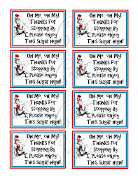 Diy Printable Favor Tags Inspired By Dr Seuss Cat In The Hat Birthday Theme Cumple