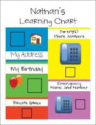 childrens learning chart kids education preschool