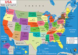 Match the all capitalized states with the state abbreviations. Us States And Capitals Map United States Capitals States And Capitals States And Capitals Map