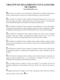 En el nombre de dios padre, dios hijo, dios espíritu santo, sello y protejo, con el poder de la los sello y los protejo con el poder de la sangre de jesucristo, el señor, de cualquier maldición, de parte de cualquier maestro, compañero, o jefe de. Oracion De Sellamiento A Sangre De Cristo Doc Oracion Cristo Titulo