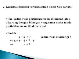 Plsv dan ptlsv kelas vii. Contoh Soal Pertidaksamaan Linear Satu Variabel