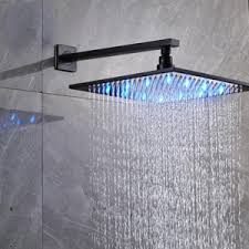 When it connects to water, led emits blue, green or red light. Shop Fontana 8 Oil Rubbed Bronze Square Led Rain Shower Head