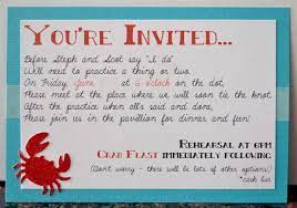Please be our guest for dinner and dancing on april 30th at 6:00 in the evening 90 bevy and steve. Funny Rehearsal Dinner Invitations Rehearsal Dinner Invitations Wording Birthday Dinner Invitation Funny Birthday Invitations