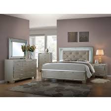 Cambridge Elegance Gold Queen Bed Frame With Led Mood Lighting 98117bqu Cm The Home Depot Bedroom Furniture Sets Bedroom Sets Platinum Bedroom
