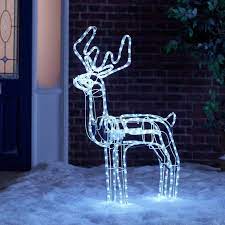 Light Up Reindeer Buy Argos Home Led Animated Nodding Reindeer Bright White Outdoor Christmas Decorations Argos