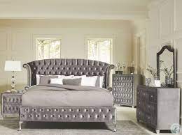 Deanna Grey Upholstered Platform Bedroom Set Cst 205101q Room Platform Bedroom Sets Bedroom Set Upholstered Bedroom
