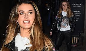 Amber Davies looks VERY pleased with herself after first night of 9 To 5:  The Musical
