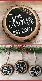 Personalized Christmas Ornaments Great Present For A Christmas Wedding Gift Or House Wood Christmas Ornaments Christmas Ornaments Painted Christmas Ornaments