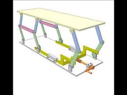 Lift Of Double Parallelogram Mechanism 1 Youtube Parallelogram Mechanical Design Lift Design