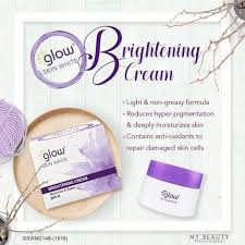 Follow with white glow skin, skin whitening and brightening gel cream, for better improvement of your skin. Glow Skin White Brightening Cream Spf22 Free Gift