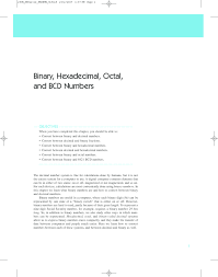 Pdf Binary Octal Decimal And Hexadecimal Numbers Usman