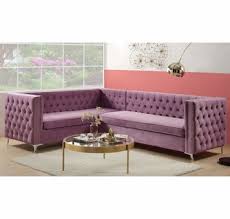 Check spelling or type a new query. Rhett 2 Pc Purple Velvet Tufted Raf Sectional Sofa Oversized By Acme