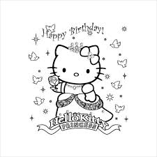 Hello kitty coloring page on christmas. 9 Happy Birthday Coloring Pages Free Psd Jpg Gif Format Download Free Premium Templates