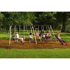 Flexible Flyer Play Park Metal Swing Set For Sale Metal Swing Sets Swing Set Swing And Slide Set