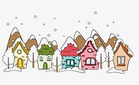 كرتون الشتاء تغطيها الثلوج في الهواء الطلق Winter Snow Cartoon Winter