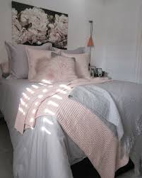 Bedroom With Grey Bedding Blush Pink Throw And Cushions Bedding Bedroom Blu Pink Bedroom Decor Small Bedroom Grey Bedding