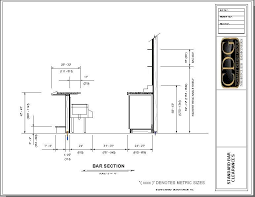Drawing Of Standard Ergonomic Bar Clearances Bar Counter Design Bar Dimensions Home Bar Plans