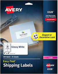 Labels can be applied on practically any surface so they can be used on. Amazon Com Avery Glossy White Address Labels For Laser Printers 2 X 4 250 Labels 6528 Office Products