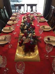 Christmas Table Setting Christmas Dinner Table Christmas Dining Table Holiday Table Decorations