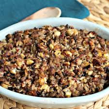 As the rice cooks, sauté onion and celery in butter until tender. Wild Rice Jones Sausage Apple Stuffing Simply Sated
