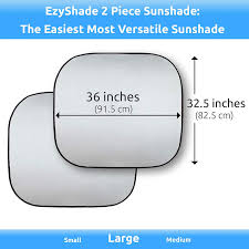 Ezyshade Windshield Sun Shade Extra Item See Size Chart With Your Vehicle Easy Read Foldable 2 Piece Car Sunshades Reflect And Protect Your