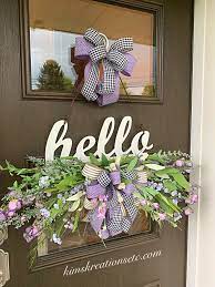 Try drive up, pick up, or same day delivery. Summer Door Hanger Hello Wreath Front Door Wreath Summer Door Decor Home Decor Hello Door Hanger Wildflower Wreath Summer Purple Wildflowers Unique Wrea Summer Door Wreaths Summer Front Door Wreath Door