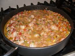 Chicken Shrimp And Ham Jambalaya Recipe Food Com Jambalaya Recipe Recipes Jambalaya