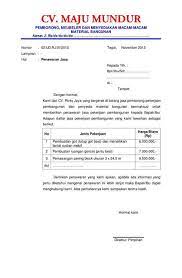 Biasanya surat penawaran ini dibuat oleh para pengusaha atau pebisnis dalam segi ekonomi berupa negosiasi. Contoh Surat Penawaran Jasa Konstruksi Hal