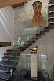 Stairway With Black Granite Floor And Glass Enclosures Home Homedecor Decorideas Interiordesign Interiordesi Stairway Design Staircase Design House Design