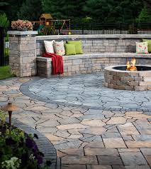 Browse our outdoor fireplace and fire pit design ideas for inspiration for your new outdoor fire feature. Gather Around Fire Pit Patio Patio Stones Stone Patio Designs