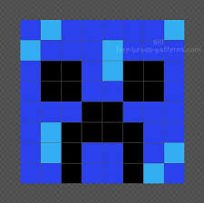 Charged Creeper Minecraft Pixelart Iron Beads Pattern 8x8 Easy Perler Bead Patterns Iron Beads Minecraft Beads