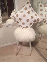 Diy Ikea Marius Stool And Pillow Case Ikeahack White Gold Crafts Girly Room Decor Ikea Diy Ikea Stool