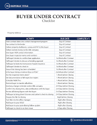 Buyer Under Contract Checklist Contact Your Account Executive Amy Craft If You Have Any Question Real Estate Checklist Real Estate Contract Real Estate Tips