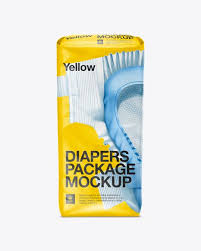 The largest library of mockups is also the most diverse. Diapers Small Pack Mockup In Packaging Mockups On Yellow Images Object Mockups Design Mockup Free Mockup Free Psd Free Psd Mockups Templates