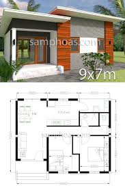 Privacy, a better night's sleep, a space all your own even when you're sharing a home; Plan 3d Home Design 9x7m 2 Bedrooms Samphoas Plansearch House Designs Exterior Modern House Plans Small House Design