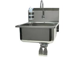 hand wash sink with soap dispenser