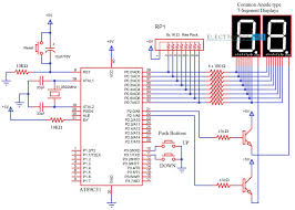 2 Digit Up Down Counter Circuit Using 7 Segment Displays With Circuit Diagram Circuit Diagram Segmentation Counter