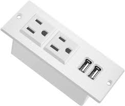 Amazon Com Furniture Recessed Power Strip Recessed Desk Outlet With Usb In Conference Desk Recessed Power Outlets Socket Desktop Power Grommet Electronics