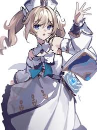 book, book holster, white dress, vision (genshin impact), white collar -  Anime R34