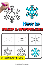 Snowflake drawing step by step. Snowflake Drawing How To Draw A Snowflake Step By Step