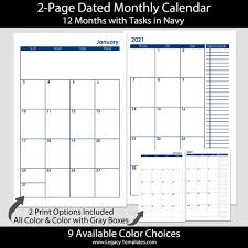 We have 10 cute designs for you to choose from. 2021 2022 2021 2022 More 12 Or 24 Month 2 Page Calendar Etsy