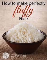 How To Make Perfectly Fluffy Rice Spend With Pennies How To Cook Rice White Rice Recipes Cooking White Rice