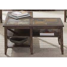 Hanna 42 wide rectangular clear acrylic coffee table $ 499.99. Liberty Furniture Brookstone L Shaped Coffee Table In Weathered Oak Walmart Com Walmart Com